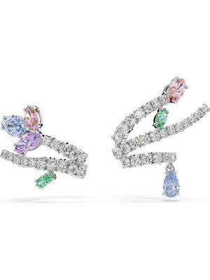 Swarovski Ariana Grande x Swarovski Kelepçe Küpe Karışık Kesim Çok Renkli Rodyum Kaplama