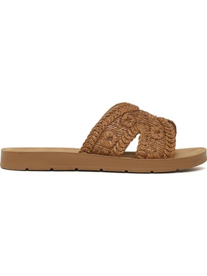 Derimod Kadın Camel Hasır Terlik 26SFE4624M7