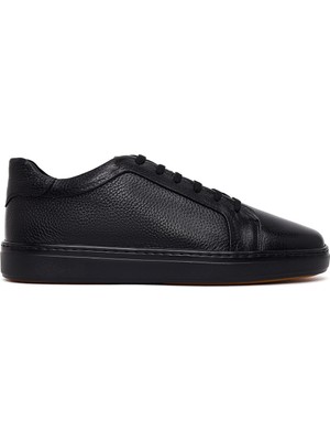 Derimod Erkek Siyah Bağcıklı Deri Sneaker 26SFD6205FT