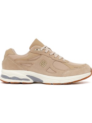 Derimod Erkek Bej Bağcıklı Kalın Tabanlı Süet Deri Sneaker 26SFD696414