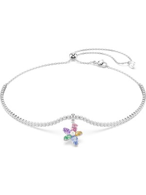 Swarovski Ariana Grande x Swarovski Gerdanlık Karışık Kesim Çiçek Çok Renkli Rodyum Kaplama
