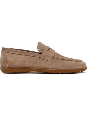 Derimod Erkek Bej Süet Deri Loafer 26SFD620710