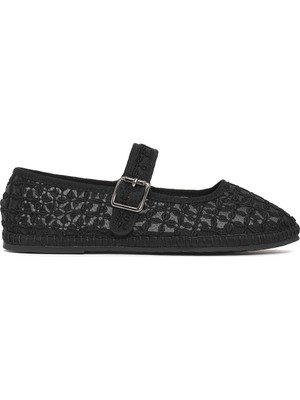 Derimod Kadın Siyah Tokalı Espadril 26PFD20596F