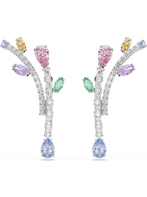 Swarovski Ariana Grande x Swarovski Damla Küpe Karışık Kesim Çok Renkli Rodyum Kaplama