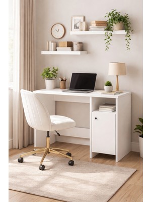 Mobix Home MK13 Çalışma Masası Kapaklı Beyaz