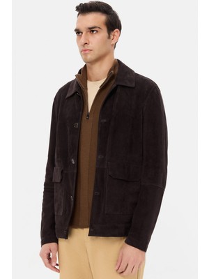 D'S Damat Ds Damat Regular Fit Kahverengi Deri Mont