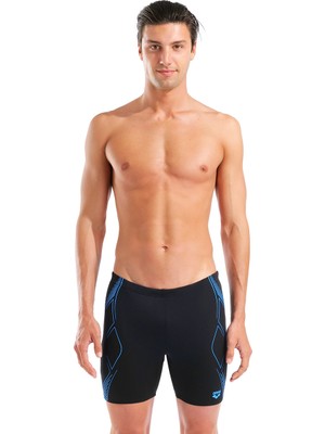 Arena Graphic Swim Mid Erkek Siyah Yüzücü Mayo 011185508
