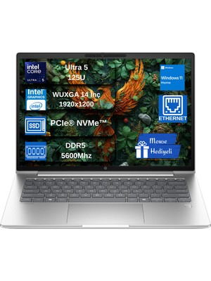 Hp Elitebook 640 G11 Intel Core Ultra 5 125U Ddr5 64GB 1tb SSD Intel® Aı Boost 14" Wuxga IPS Windows 11 Home Taşınabilir Bilgisayar HD30T1ETDNG08