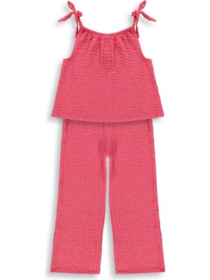 K26Y289-1 Civil Girls Fiyoklu 2-5 Yaş Takım - Kırmızı