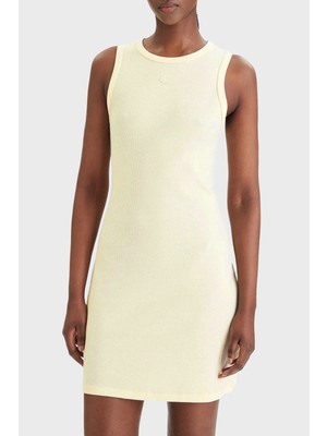 Calvin Klein Pamuklu Slim Fit Logolu Mini Elbise LV047F235GZRK Bayan Elbise LV047F235G Zrk