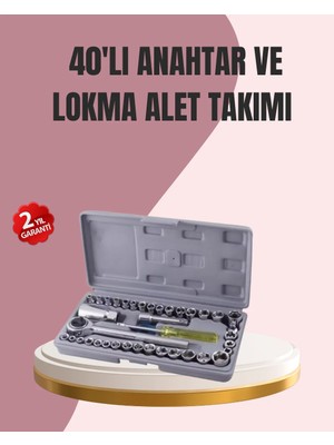 Uravas Store Otomotiv ve Ev Kullanımı Için 40 Parça Lokma Anahtar Seti Taşıma Çantalı