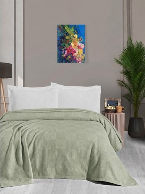 Mulberry Waflle Desenli Pike Battaniye %100 Pamuk Kalın Iplik Yumuşak Battal Boy 240 x 260