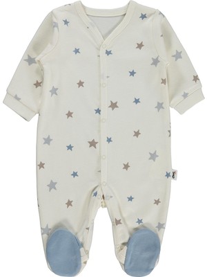 Civil Baby Yıldız Empirme 1-9 Ay Tulum - Ekru