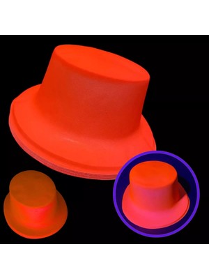 Eco Port Neon Partisi Turuncu Renk Plastik Fötr Şapka