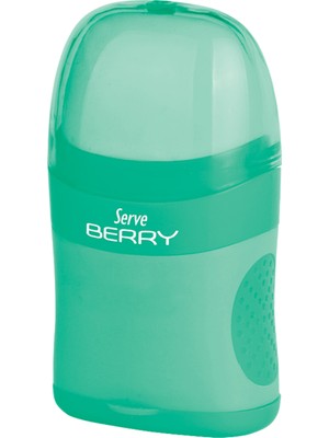 Serve Berry – Kalemtraş + Silgi - Pastel Nane Yeşil