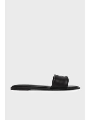 Calvin Klein Logolu Deri Terlik HW0HW029250GJ Bayan Terlik HW0HW02925 0gj
