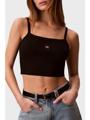 Calvin Klein Logolu Pamuklu Ip Askılı Top LV047F221GUB1 Bayan Top LV047F221G Ub1