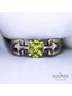 KURTAY JEWELLERY Peridot Taşlı Gümüş Yüzük