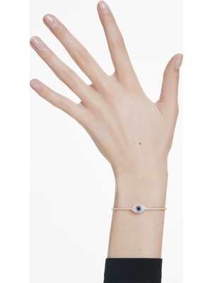 Swarovski Symbolica Bangle Bileklik Evil Eyeavi Sari Altin Rengi Kaplama M