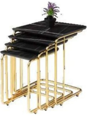 Savita Home Sonata Hg Zigon Sehpa Modern Tasarım Dayanıklı Metal Ayak Şık Salon Mobilyası