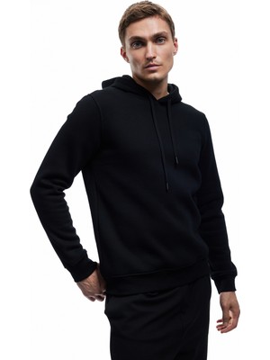 Koton Şardonlu Uzun Kollu Basic Kapşonlu Sweatshirt