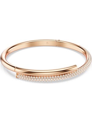 Swarovski Dextera Bangle Bileklik Miknatis Kapanişli Beyaz Pembe Altin Rengi Kaplama L