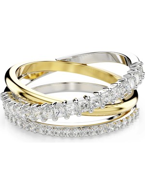 Swarovski Hyperbola Ring Mixed Cuts White Mixed Metal Finish