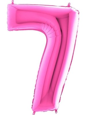 BenimMarifetlerim 7 Rakamı Pembe Folyo Balon 16 Inch 40 cm