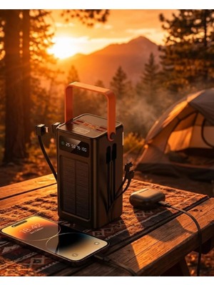 Çok Amaçlı Solar Powerbank Yüksek Kapasiteli Taşınabilir Şarj Cihazı 80.000