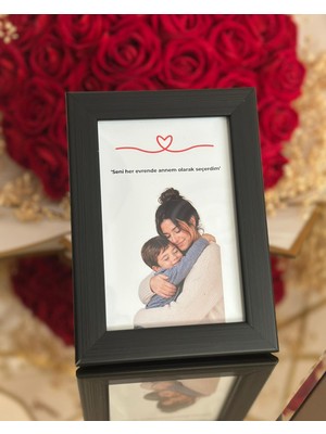 Atelier Baskı Annelere Özel Anlamlı Tasarım Fotoğraf Çerçevesi - Anneler Günü Hediyesi