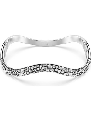 Swarovski Sublima Bangle Bileklik Yuvarlak Kesim Beyaz Rodyum Kaplama S