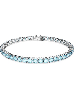 Swarovski Matrix Tennis Bileklik Round Cutavi Rodyum Kaplama M