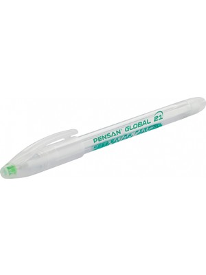 Pensan Global Yeşil Tükenmez Kalem 0,5 mm 1 Adet Ergonomik Tasarım ve Düşük Akışkanlı Mürekkep