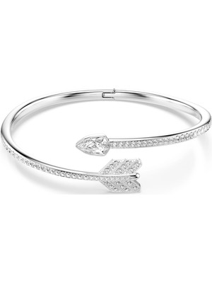 Swarovski Idyllia Bileklik Karişik Kesim Ok Beyaz Rodyum Kaplama L