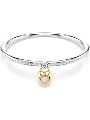 Swarovski Idyllia Bileklik Karişik Kesim Kalp Pembe Rodyum Kaplama S