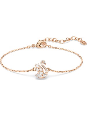 Kadınlar İçin Swarovski Swan Bileklik Kuğu Motifli Beyaz Pembe Sarı Altın Rengi Kaplama