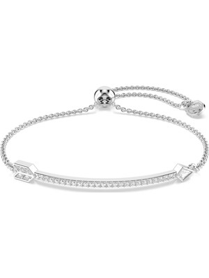 Swarovski Idyllia Bileklik Karişik Kesim Ok Beyaz Rodyum Kaplama