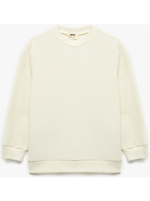 Koton Pamuklu Uzun Kollu Bisiklet Yaka Basic Sweatshirt