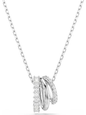 Swarovski Hyperbola Kolye Yuvarlak Kesim Beyaz Rodyum Kaplama