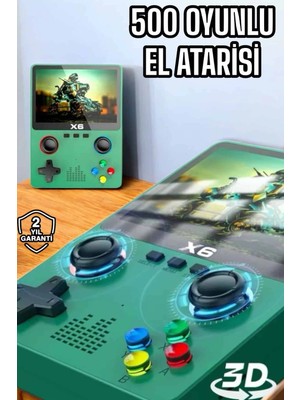 Belirtilmemiş Çocuklara Özel 666 Oyunlu X6 Atari Video Izleme Müzik Dinleme