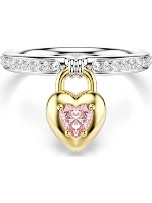 Swarovski Idyllia Motif Yüzük Karişik Kesim Kalp Çok Renkli Rodyum Kaplama 55