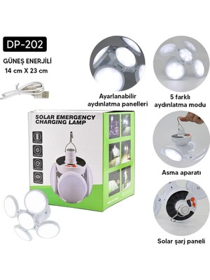 Ulu Pazarlama 4lü Katlanır Solar Lamba