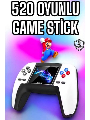 Belirtilmemiş Game Stick 520 Oyunlu Konsol Çocuklara Özel