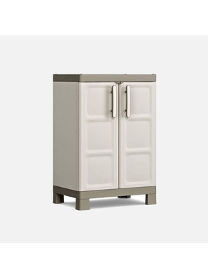 Csb Store Plastik Bahçe Dolabı 65X45X97 cm Kapaklı Depolama Dolabı Balkon Uyumlu