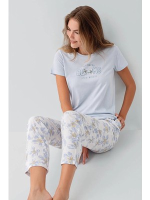 Arnetta Kadın Mavi Pijama Takımı