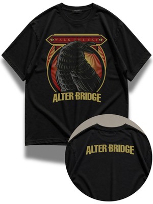Fuddy Moda Unisex Oversize Alter Bridge Walk The Sky Ense Baskılı Rock Band Temalı Tişört
