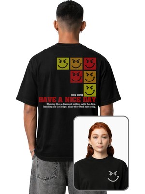 Fuddy Moda Unisex Bon Jovi Have A Nice Day Sırt Baskılı Tişört, Oversize Rock Band Temalı T-Shirt