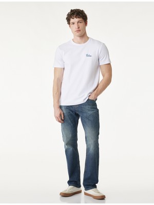 Koton Pamuklu Düz Paça Normal Bel Straight Fit Jean Pantolon - Mark Jean