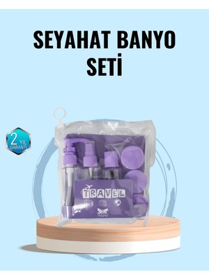 Ulu Pazarlama Taşınabilir 5’li Seyahat Banyo Seti Şampuanlık Sprey Krem Kutusu