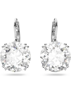 Swarovski Millenia Drop Küpe Round Cut Beyaz Rodyum Kaplama